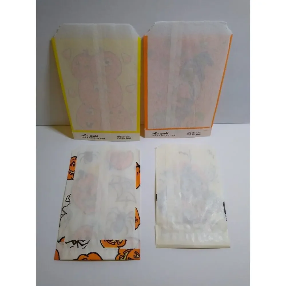 Halloween Candy Trick Or Treat Bags Pumpkins Haunted House Witch Spider Moon (4)
